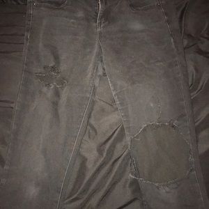 black ripped jeans